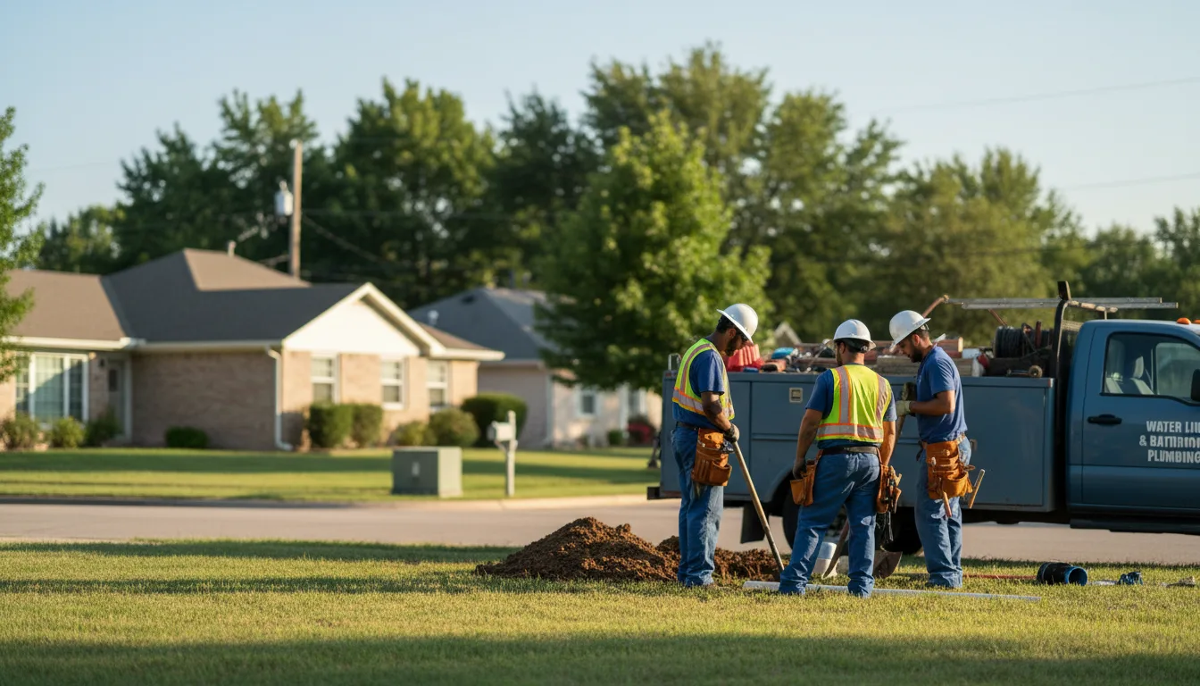 Residential water line and bathroom plumbing service in Transylvania, LA
